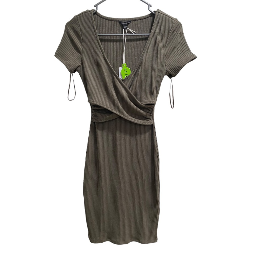 Women’s Guess Cecille Rib Wrap Dress, size XS Hunter Green NWT‎